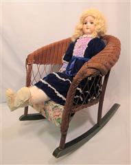 木製ラック・ウッドラック Lloyd's Antiques Vintage 1920s Wicker Rattan Rocking Chair Lloyd Loom Antique